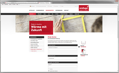 <p>
</p>
<p>
Windhager: Tagesaktuelle Förderdatenbank. 
</p> - © Windhager
 
Windhager: Tagesaktuelle Förderdatenbank.