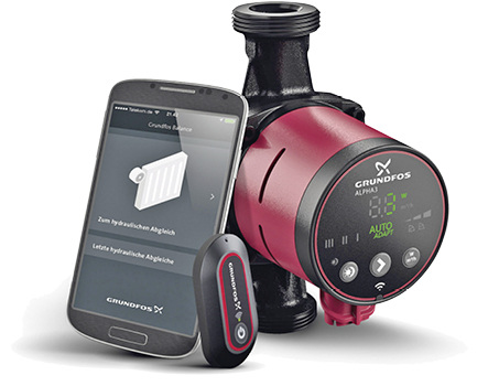 



Grundfos: Alpha3, Alpha Reader und die App GO Balance. 
