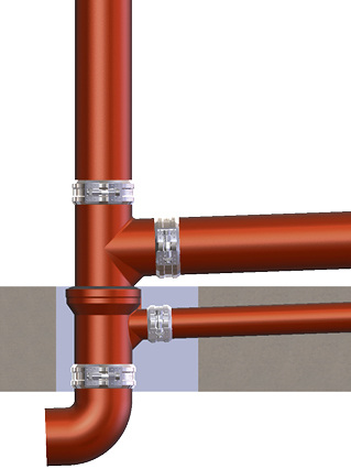 



Düker: SML-Abzweig mit Kurzmuffe. 
