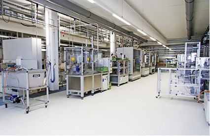 



Blick in das neue F&E-Labor von Hansgrohe. 
