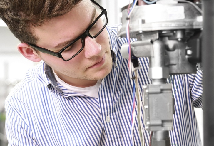 Messungen am Gasgebläse im Labor bei ebm-papst Landshut.
