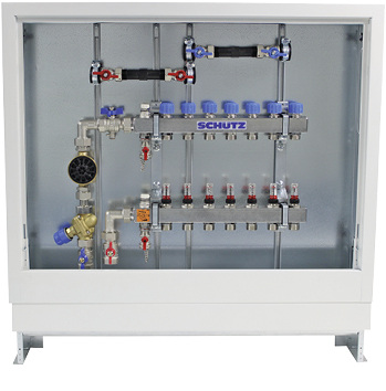 



Schütz Energy Systems: Heizkreisverteiler aus Edelstahl. 
