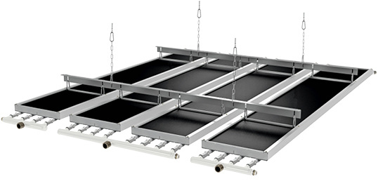 <p>
</p>
<p>
Zehnder: ZIP-Deckenstrahlplatten. 
</p> - © Zehnder
 
Zehnder: ZIP-Deckenstrahlplatten.