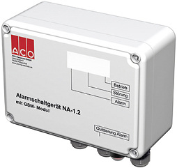 <p>
ACO Haustechnik: Alarmschaltgerät mit GSM-Modul. 
</p>

<p>
</p> - © ACO Haustechnik

