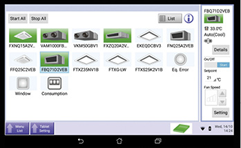 



Daikin: Tablet für iTab. 
