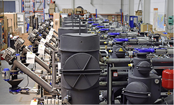 



Spanner Re²: Blick in die Produktion der Spanner Re² Holz-Kraft-Anlagen. 
