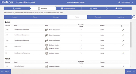 



Buderus: Logavent Planungstool. 
