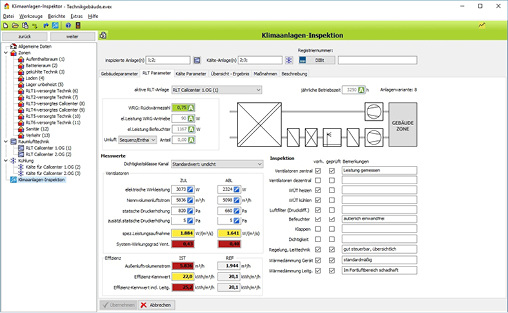 



Envisys: Maske für RLT-Anlagen-Parameter. 
