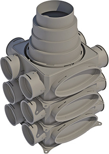 



Buderus: Dreilagiger Kompaktverteiler. 
