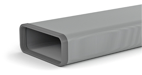 



Naber: Flexibler Flachkanal aus dem Programm Compair Steel flow. 
