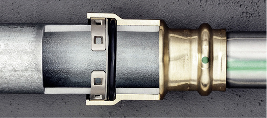 <p>
</p>
<p>
Viega: Megapress-Übergangsstück. 
</p> - © Viega
 
Viega: Megapress-Übergangsstück.