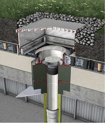 <p>
</p>
<p>
ACO Haustechnik: Retentionsaufsatz (mit Brandschutzeinsatz).
</p> - © ACO Haustechnik
 
ACO Haustechnik: Retentionsaufsatz (mit Brandschutzeinsatz).