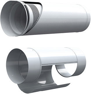 



emco Klima: Schalldämpfer (oben) und Revisionsmuffe. 
