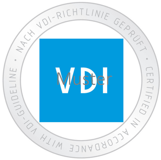 Nur VDI-BTGA-ZVSHK-geprüfte Sachverständige TWH dürfen das Prüfzeichen “nach VDI-Richtlinie geprüft“ vergeben. - © VDI

