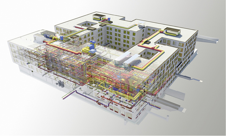 <p>
</p>

<p>
<span class="GVAbbildungszahl">1</span>
 Sowohl die Planung großer als auch kleinerer BIM-Projekte setzt spezielle Werkzeuge wie BIM-Viewer, Modell-Checker oder BIM-Projekträume voraus. 
</p> - © Autodesk, BAM Swiss AG: Felix-Platter-Spital, Basel

