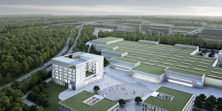 Visualisierung des bis 2022 entstehenden Wilo Campus.
