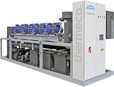 <p>
</p>

<p>
Engie Refrigeration: thermeco
<sub>2</sub>
-CO
<sub>2</sub>
-Hochtemperatur-Wärmepumpe.
</p> - © Engie Refrigeration

