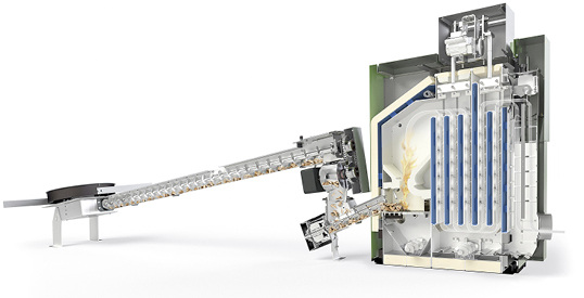 



HDG Compact 40-80E mit integriertem Feinstaubabscheider (rechts). 
