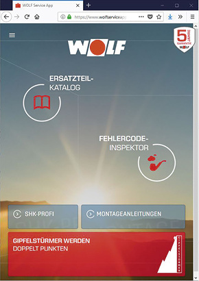 



Wolf: Web-Version der Service App. 
