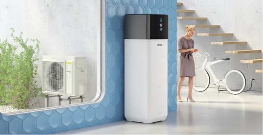 



Rotex-Luft/Wasser-Wärmepumpe HPSU compact Ultra mit dem Kältemittel R32. 
