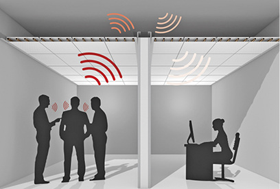 <p>
</p>
<p>
Zehnder: Kühldeckensysteme mit Akustikelement verhindern die Schallausbreitung in angrenzende Räume. 
</p> - © Zehnder
 
Zehnder: Kühldeckensysteme mit Akustikelement verhindern die Schallausbreitung in angrenzende Räume.