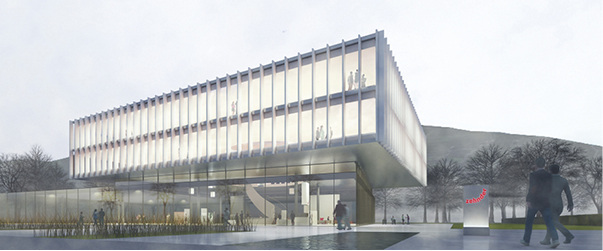 



Siegerentwurf des Architektenwettbewerbs (Architekturbüro Partner AG, Freiburg/Offenburg) für das Center of Climate von Zehnder am Standort Lahr. 
