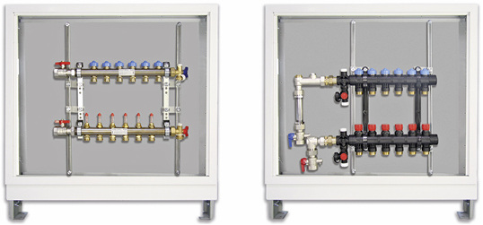 



Roth-Verteilerstationen mit Heizkreisverteiler aus Messing und Kunststoff. 
