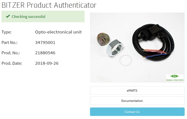 Der QR-Code für Bitzer-Originalersatzteile schützt vor Fälschungen, da er Informationen enthält, über die nur Bitzer verfügt. - © Bitzer
 Der QR-Code für Bitzer-Originalersatzteile schützt vor Fälschungen, da er Informationen enthält, über die nur Bitzer verfügt.