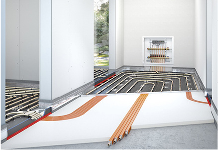 



Roth: Asymmetrische Dämmhülse mit Trittschalldämmeigenschaften für Durchgangsräume. 
