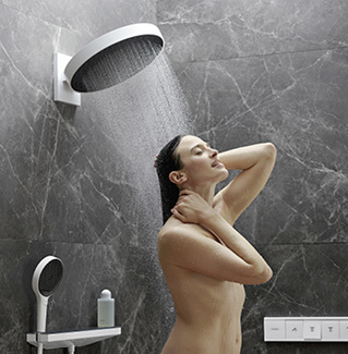 <p>
</p>

<p>
Hansgrohe: Rainfinity-Kopfbrause. 
</p> - © hansgrohe / Hansgrohe SE

