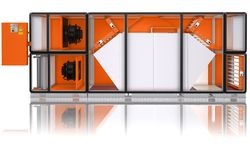 Durch eine patentierte Abluftvorkühlung erhöht sich die Leistung der adiabatischen Verdunstungskühlung um bis zu 33 %. (Quelle: Menerga)
