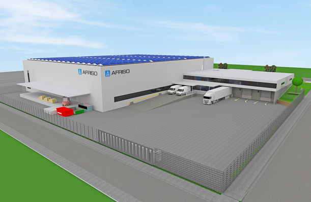 In den Afriso-Neubau sollen Anfang 2021 die Abteilungen Logistik, Versand und Service einziehen.