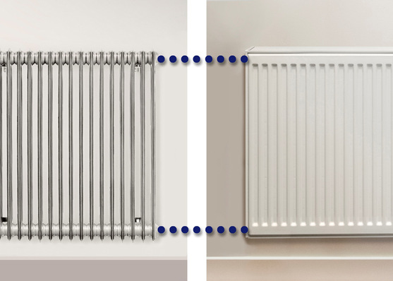 Brugman: 950-mm-­Austauschheizkörper.