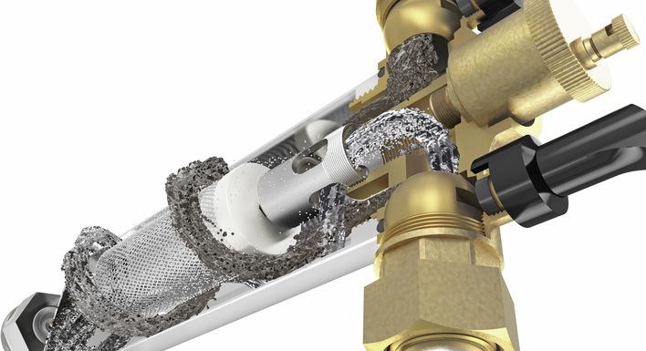 Bild 1: SorbOx LI gegen Kalk, Rost, Gase: Magnetflussfilter, Anodenschutz, Mikrogasblasenabscheider und 
Demineralisierung in einem.