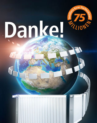 75 Mio. installierte Kermi-Flachheizkörper: www.kermi-sagt-danke.de