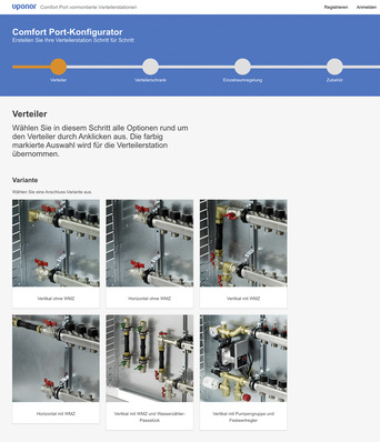 Uponor: Comfort-Port-Konfigurator.