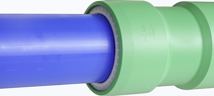 aquatherm: Steckmuffe für „blue pipe“-Systeme.
