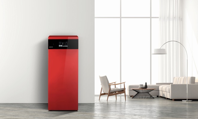 Weider: weiTrona-Wärmepumpe (Sole/Wasser) mit schlichtem, minimalistischen Design und geringem Schallleistungspegel.