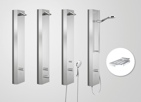 Schell: Edelstahl-Duschpaneel Linus Inox.