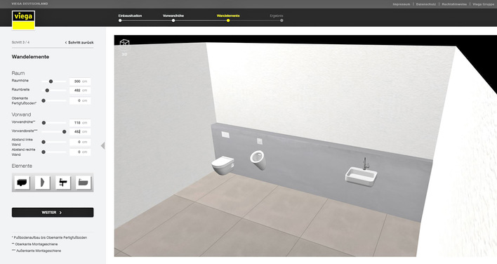 Viega: Konfigurator Prevista Dry Plus.