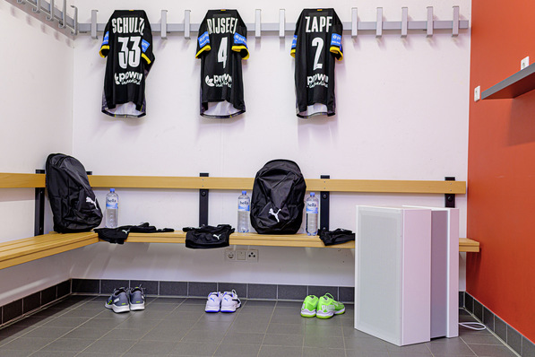 Kampmann: Luftreiniger KA-520 beim Handball-Länderspiel der Frauen Deutschland gegen die Niederlande Anfang Oktober 2020 in der EmslandArena in Lingen.