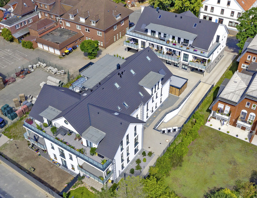 Bild 1 Bei zwei neu erstellten Wohn- und Geschäftshäusern in Kirchweyhe bei Bremen hat der Bauherr neben der altersgerechten Ausstattung insbesondere auf eine nachhaltige und umweltorientierte Bauweise Wert gelegt.