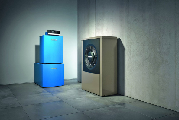 Buderus: Gas-Brennwert-Hybridsystem.