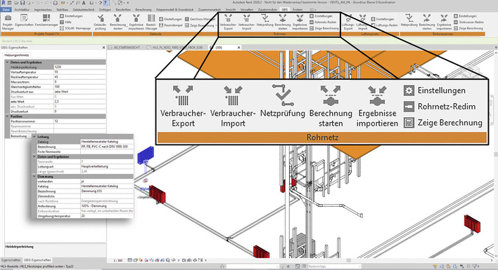 Solar-Computer: Steuerung des Berechnungsablaufs aus der Revit-Oberfläche.