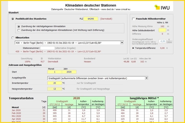 Excel-Tool „Gradtagzahlen-Deutschland“.