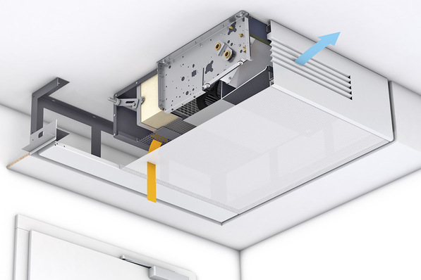 Kampmann: Fan Coil Venkon mit motorisch zugeschaltetem HEPA-Filter.