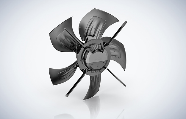 ebm-papst: EC-Axialventilator für Abluftkamine.