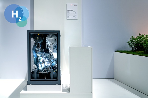 Die komplette neoTower-Modellreihe von RMB/Energie ist für bis zu 40 Vol.-% Wasserstoff-Beimischung zum Erdgas geeignet.