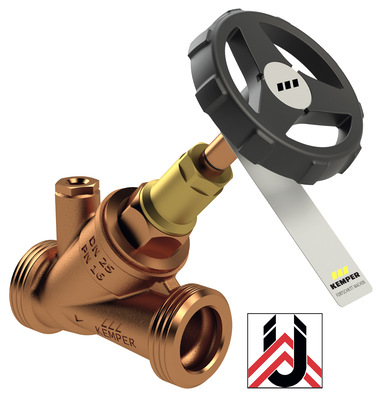 Kemper-Armatur mit ÜA-Kennzeichnung.