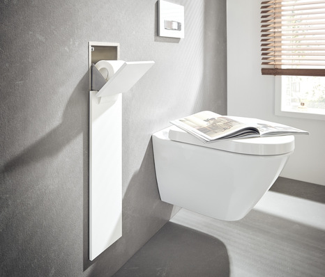 emco Bad: asis pure wird nahezu bündig in die Wand eingebaut.